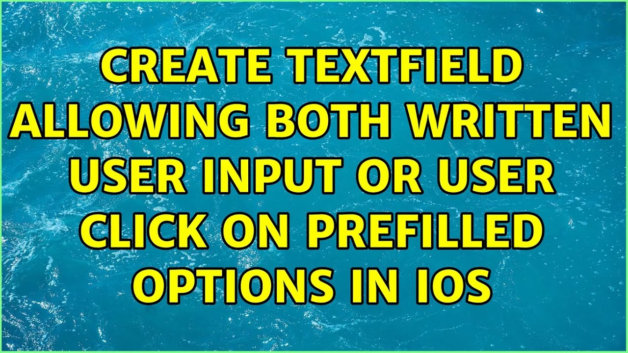 Create textField allowing both written user input or user click on prefilled options in iOS