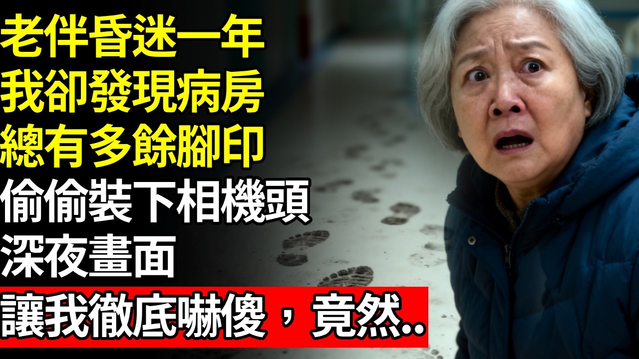 老伴昏迷一年，我卻發現病房，總有多餘腳印，偷偷裝下相機頭，深夜畫面讓我徹底嚇傻，竟然..# 養老 #人間家務事# 晚年真相#不肖子孫