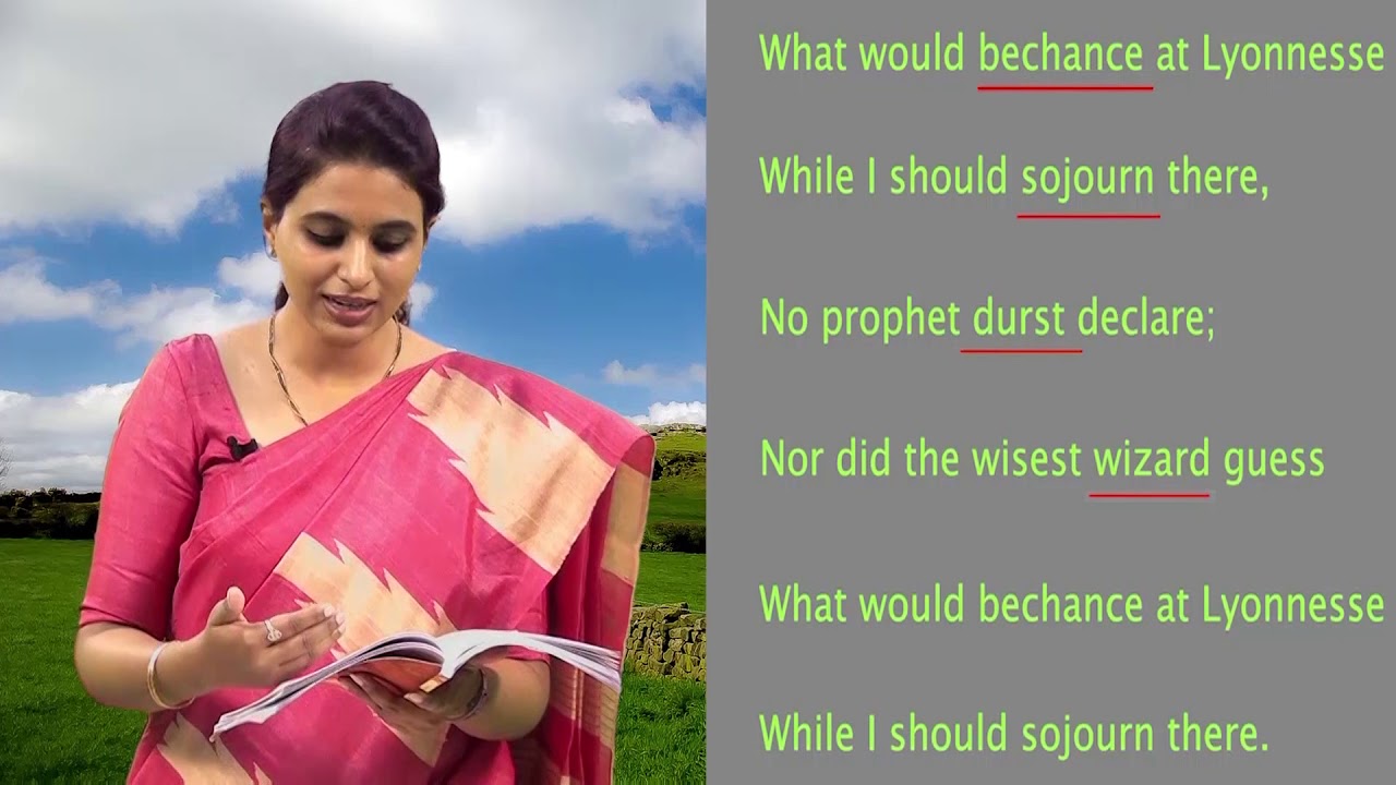 Class VIII English Chapter 7 When i set out for Lyonnesse POEM