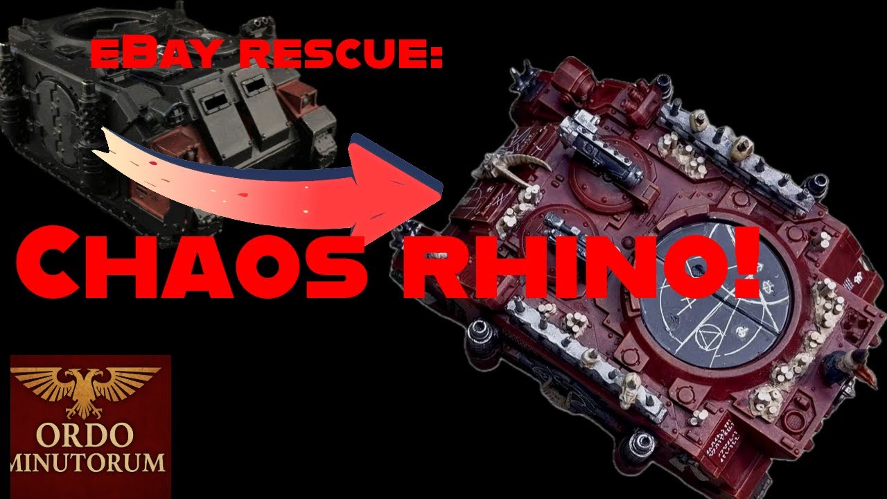 eBay Rescue: Chaos Deimos Rhino conversion from loyalist kit. For the dark gods!