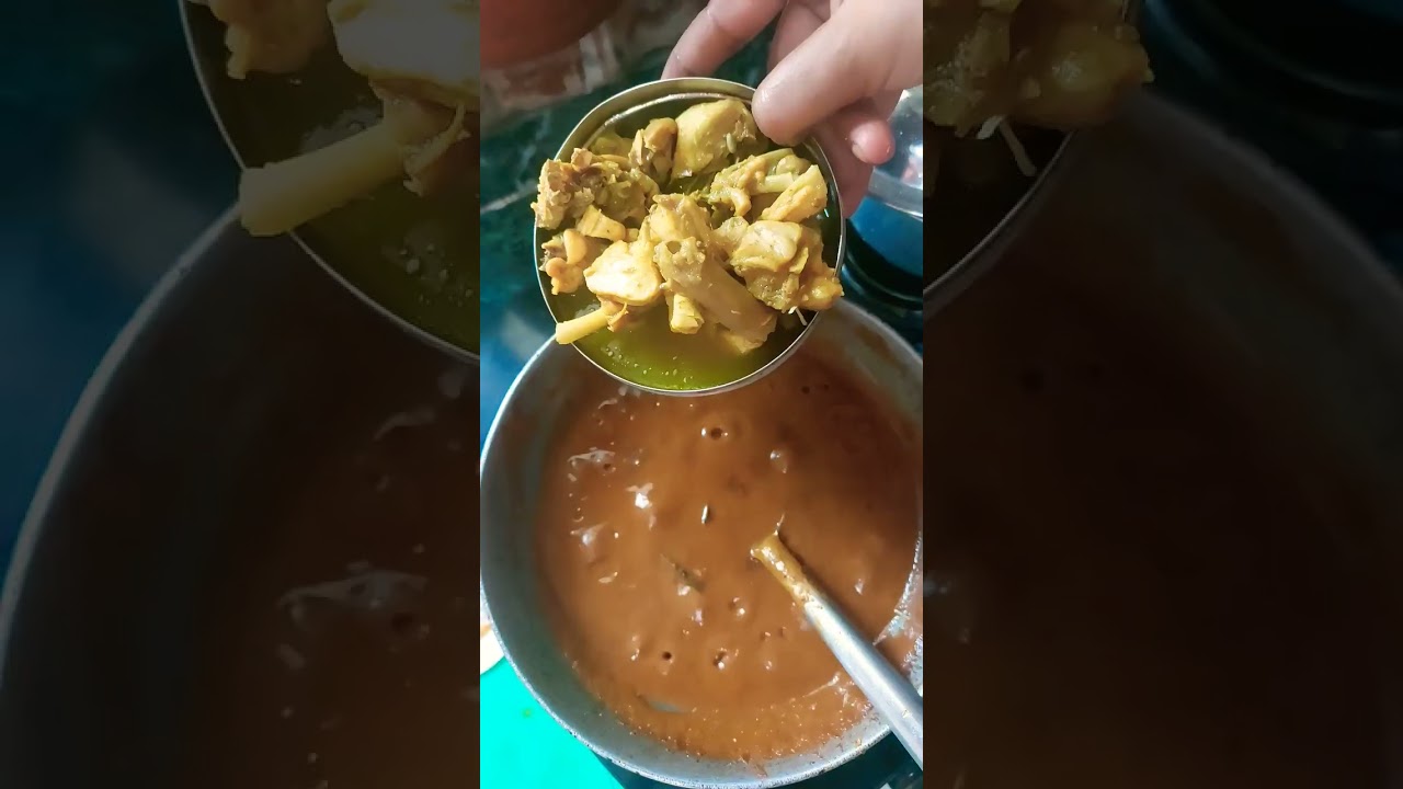 Gavathi chiken rasa ani komdi wade