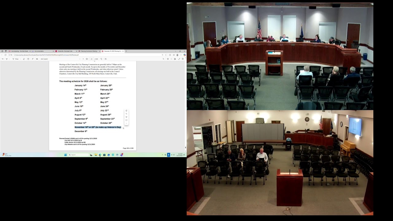 December 10, 2025 Planning Commission Meeting