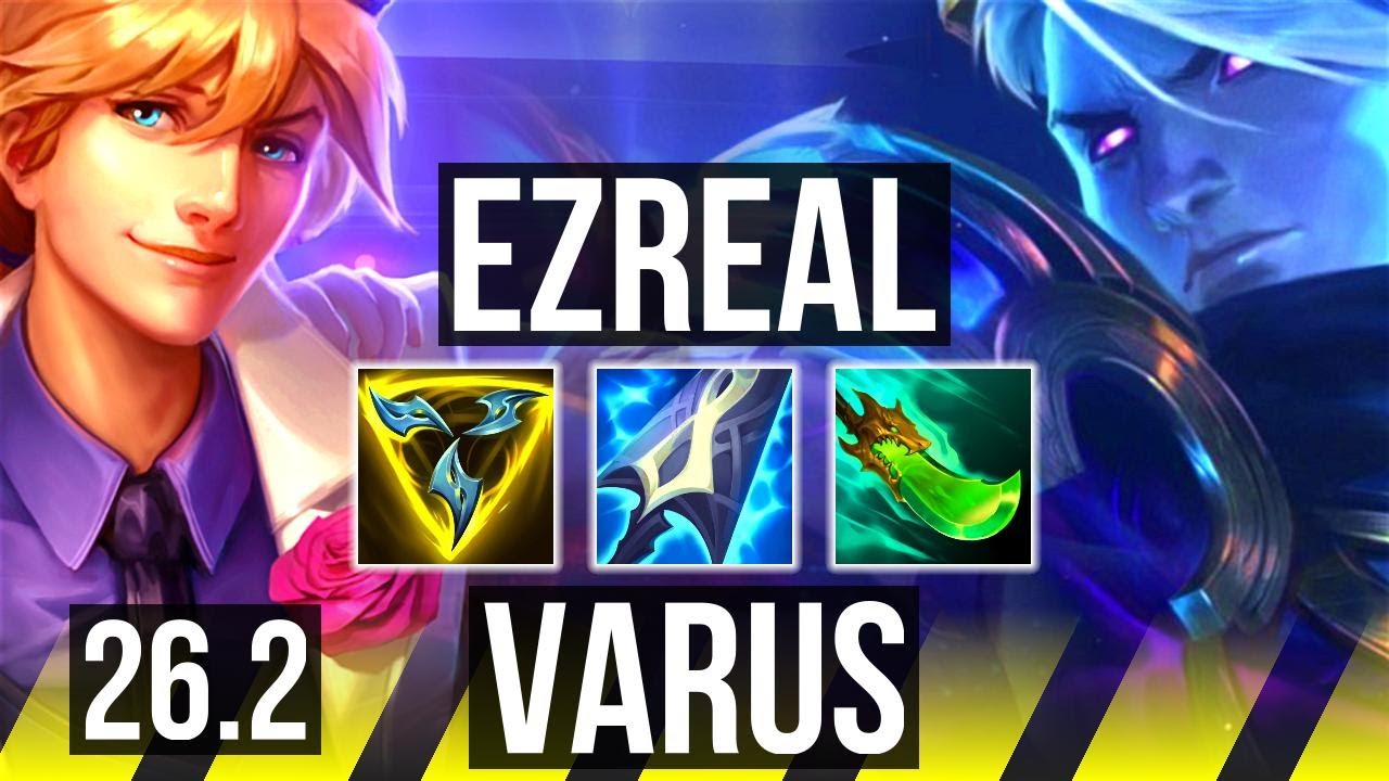 EZREAL & Pyke vs VARUS & Alistar (ADC) | Perfect KDA: 15/0/6 | KR Master | 26.2