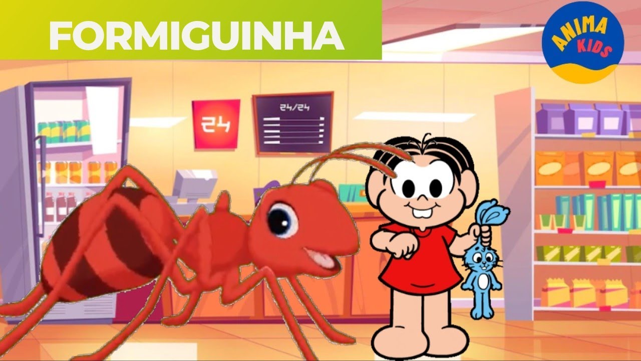 A Formiguinha corta a folha e carrega  🎶 Música infantil #nurseryrhymes #turmadamônica tur