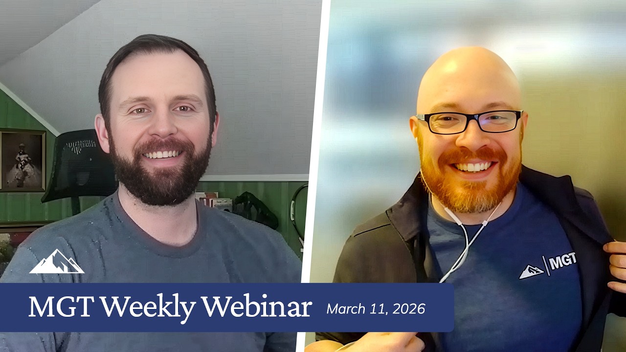 MGT Weekly Webinar & Next-Gen Platform Demo: March 11, 2026
