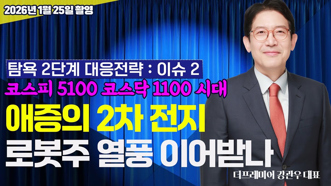 (이슈2) 코스피 5100-코스닥 1100 돌파..2차 전지, 로봇주 열풍 이어받나 / 강관우 전 모건스탠리 이사 #2차전지 #코스핖 #코스닥 #강관우