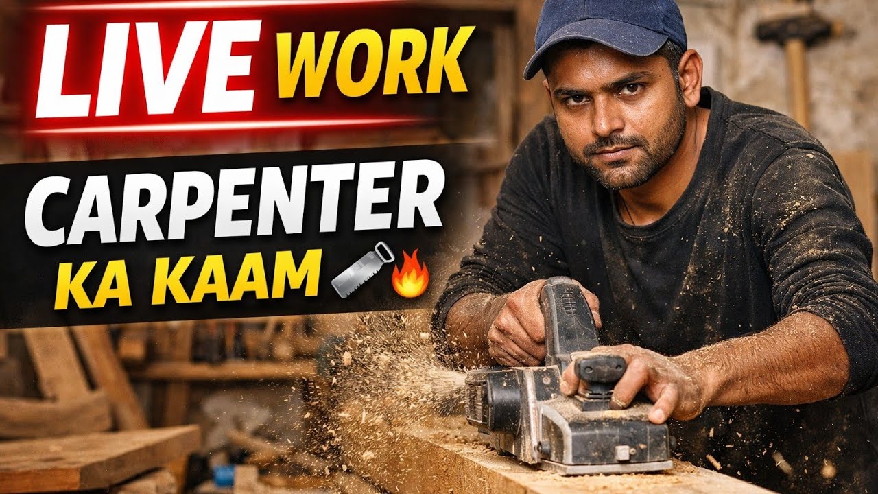 🔴 Live Carpenter Work Vlog 🪚 | लकड़ी का शानदार काम | Daily Work Live | Derawal Vlog The Rahul Vlogs 