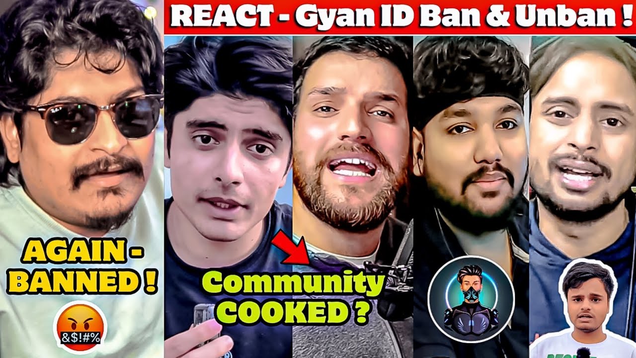 Gyan Gaming - ID Again Banned !🤬|| Gyan & FF Creator's React - On ID Unban & Ban ?😮|| TG - What ?🙏