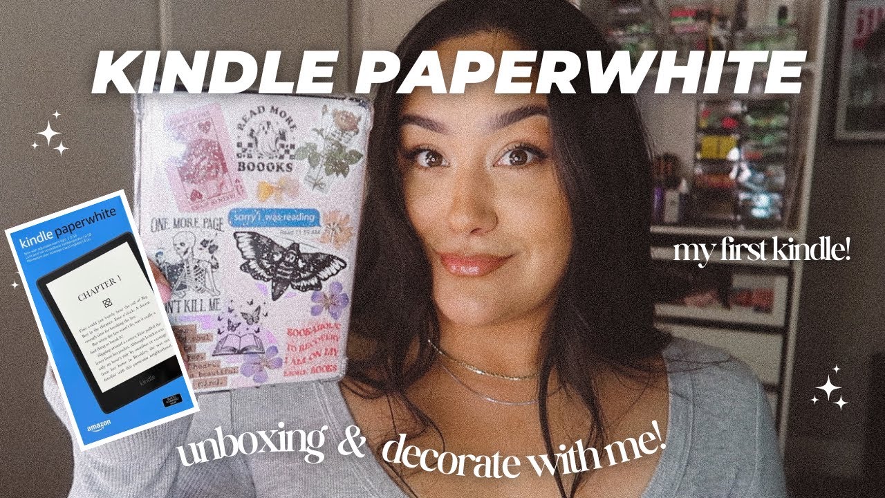 Entering my Kindle Girl Era?! 📖🎀📚🌸 UNBOXING & decorating my new Kindle Paperwhite!