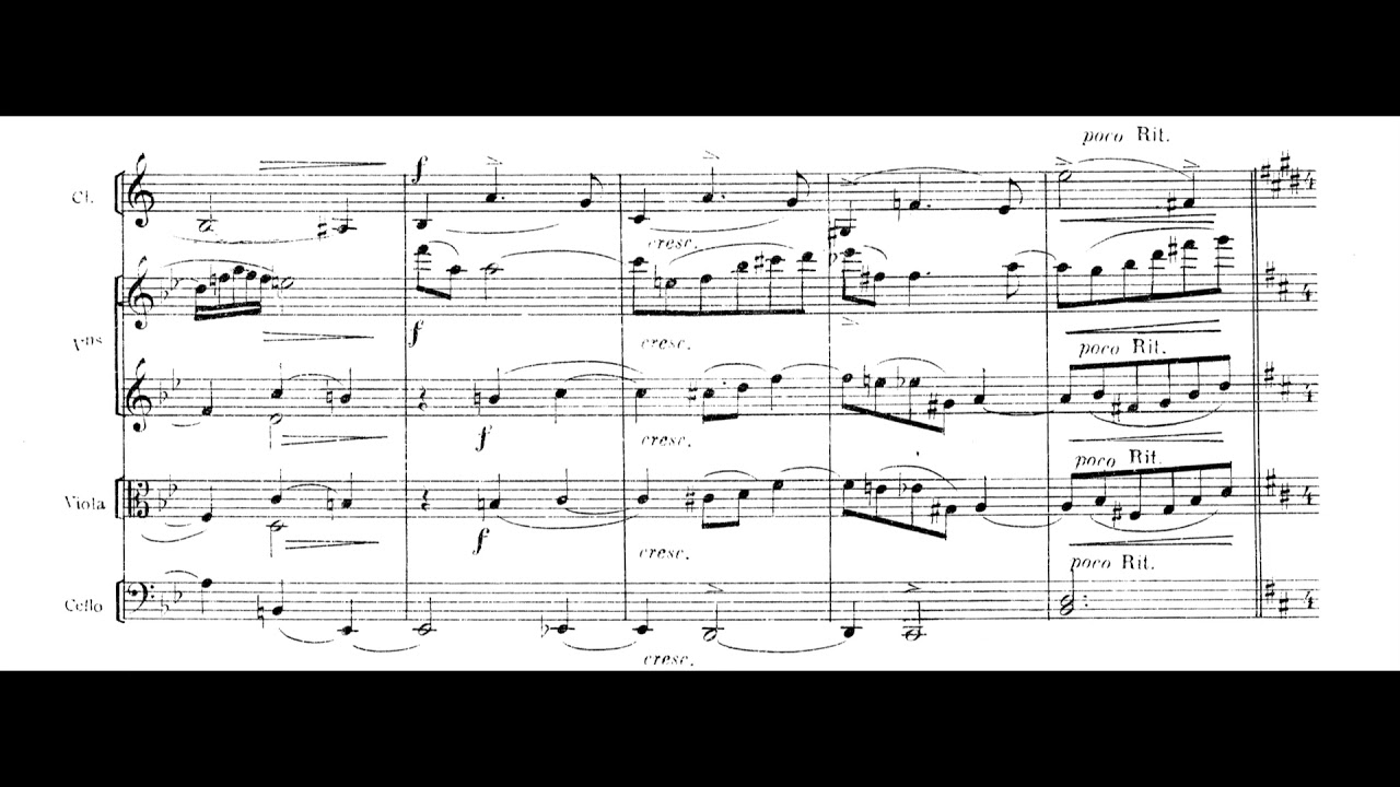 Joseph Holbrooke - Clarinet Quintet No. 1, Op. 27 (1901) [Score-Video]