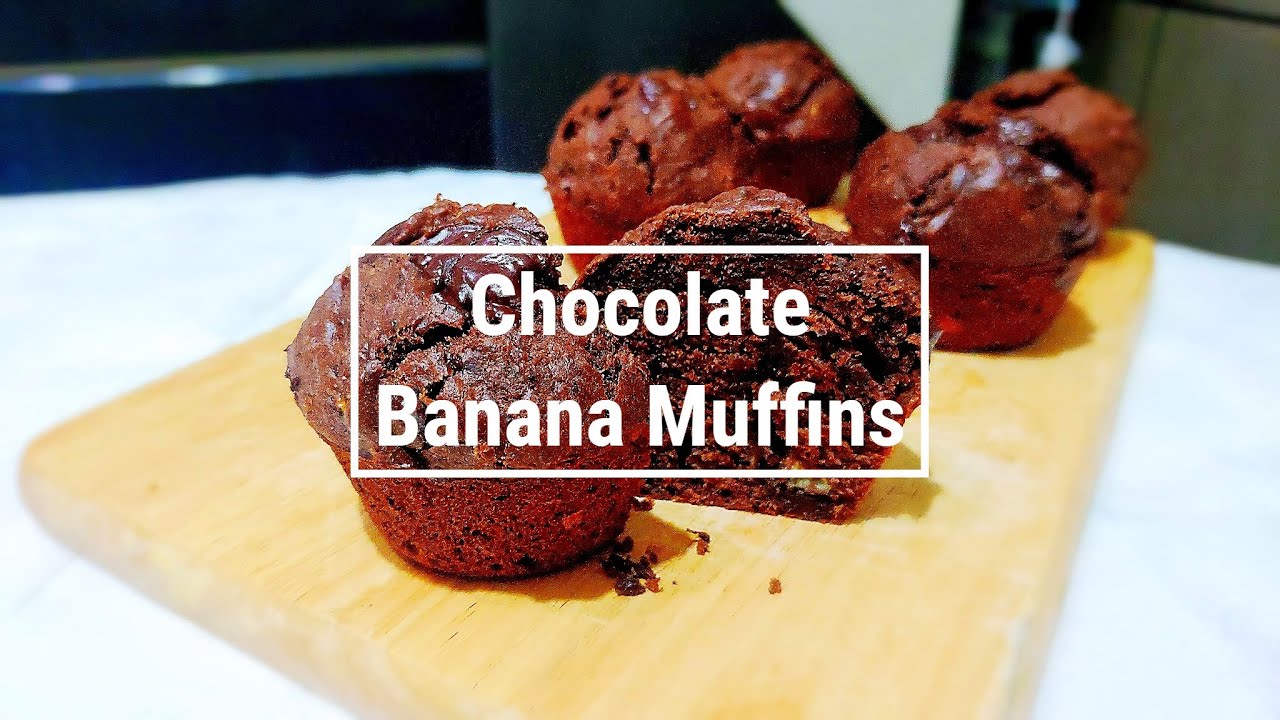 香蕉巧克力馬芬 超簡單作法｜How to make Chocolate Banana Muffins