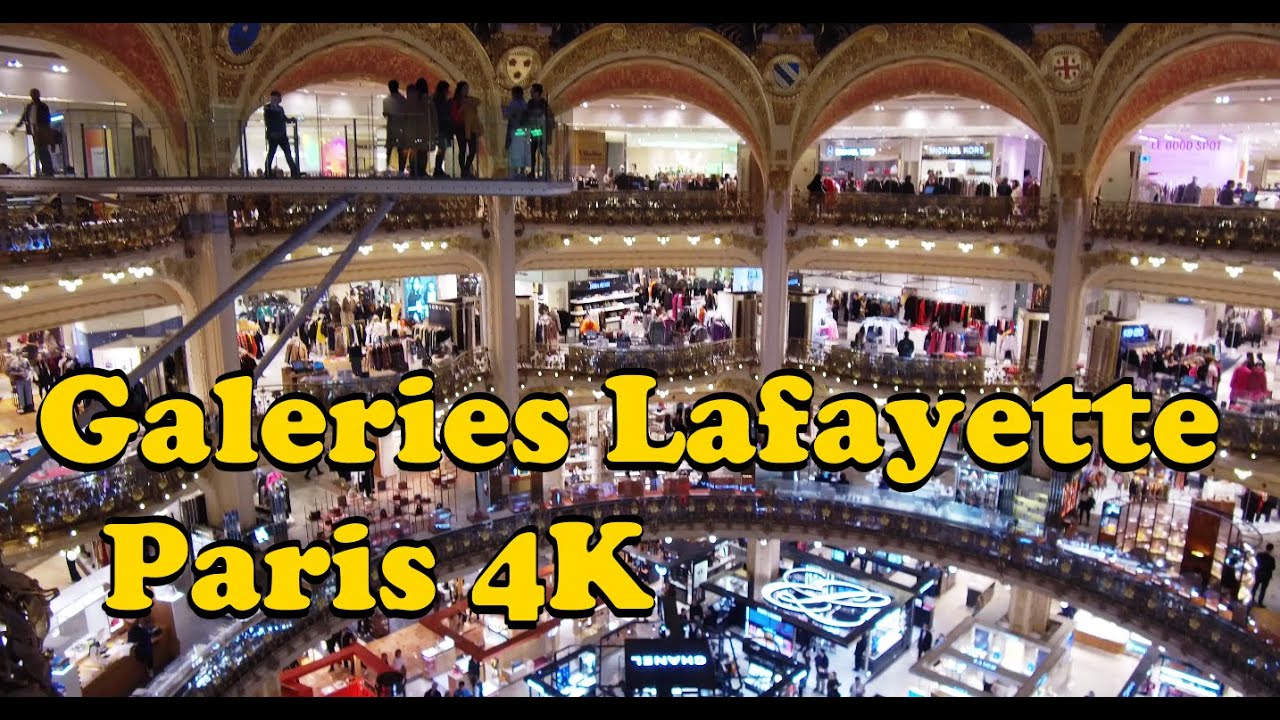 Galeries Lafayette Paris France. [4K]