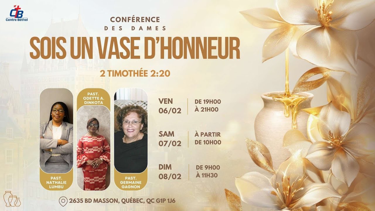 VASE D'HONNEUR, QU'ATTEND DIEU DE TOI ? | Conférence des dames (3e édition)