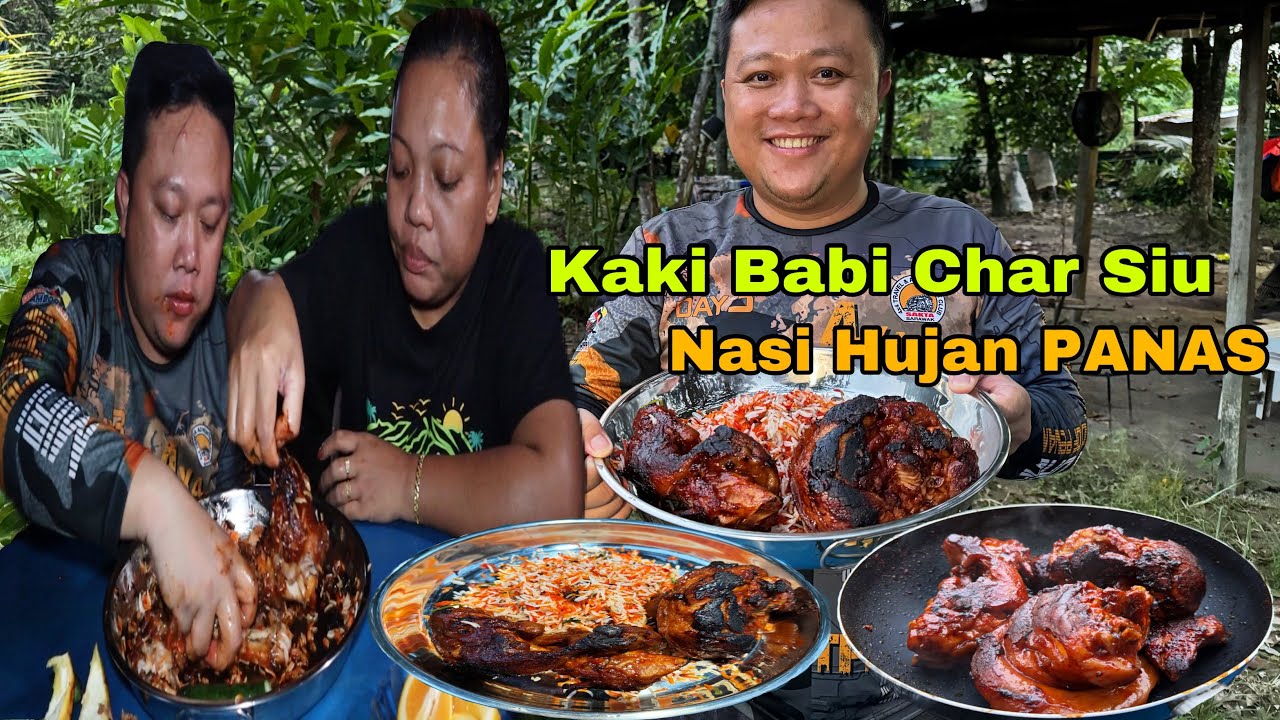 CARA MASAK KAKI BABI CHAR SIU DAN NASI HUJAN PANAS // BRIANI KAKI BABI SPECIAL //