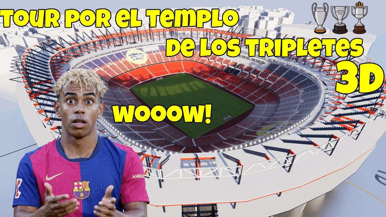 🏟️ TOUR POR EL TEMPLO DE LOS TRIPLETES 🏆🏆🏆 | INTERACCIÓN CON 3D 🔵🔴20 AGOSTO