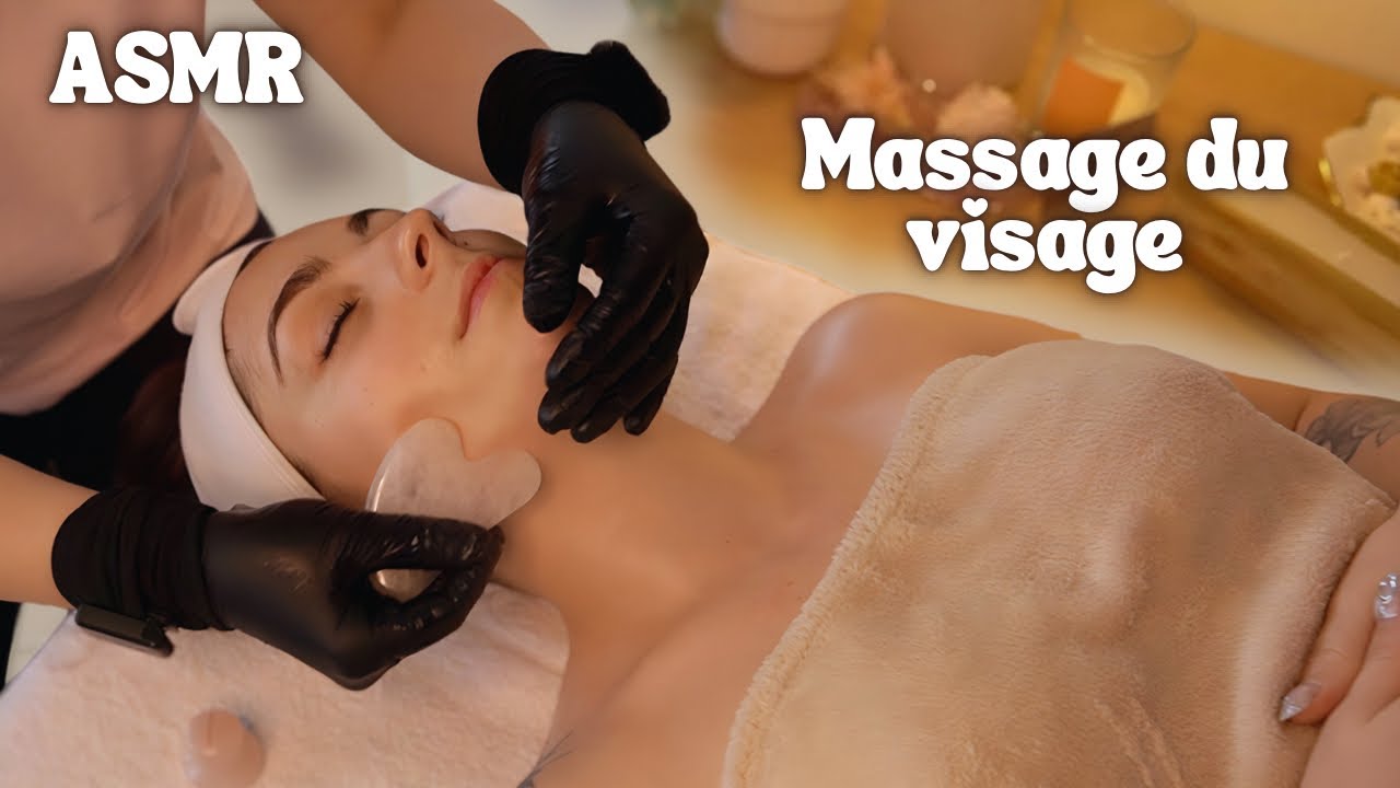 ♡ ASMR  - Soin du Visage pour TOUT Oublier (massage + Gua Sha) ♡