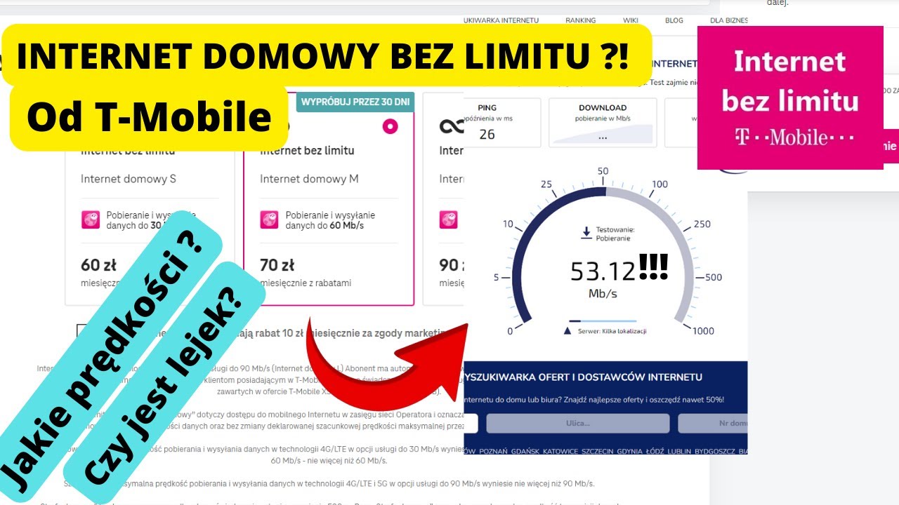 INTERNET DOMOWY BEZ LIMITU T-MOBILE