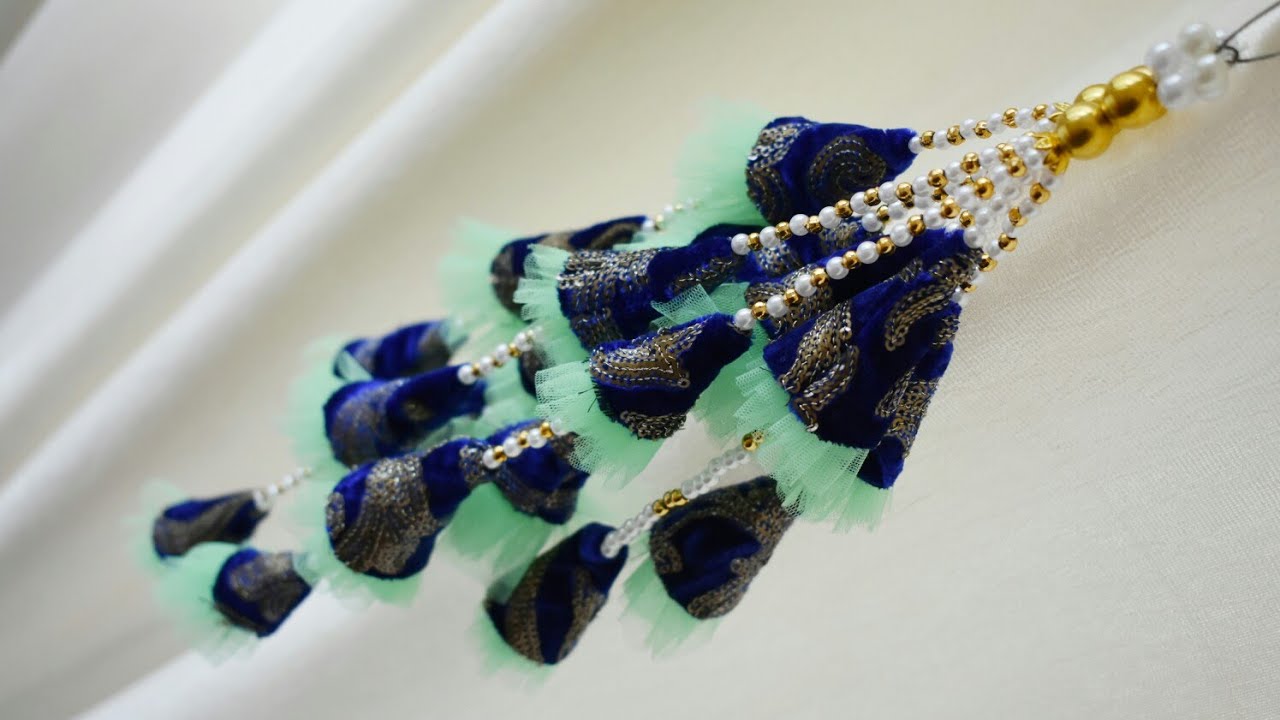 Lehenga Latkan / DIY/ Velvet And Net Latkan