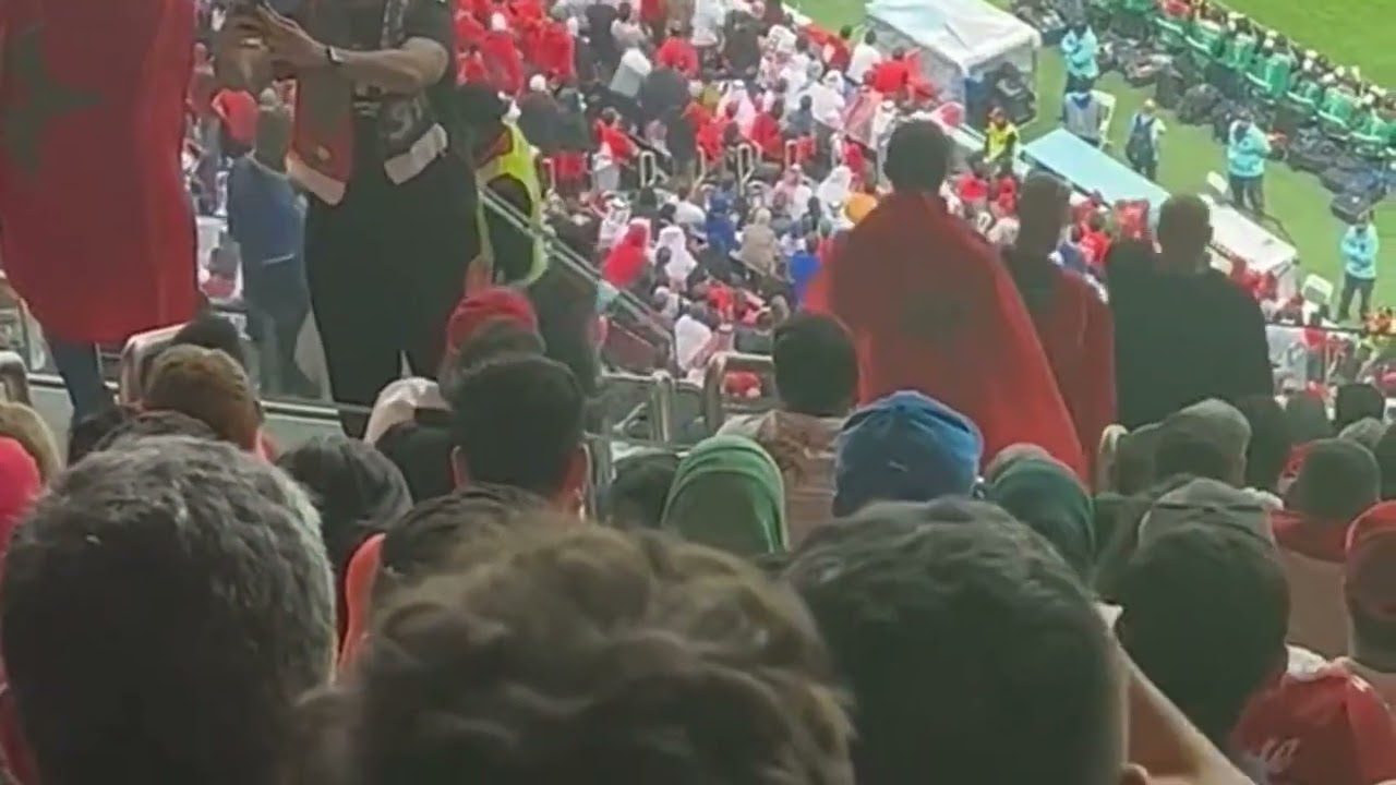 Morocco fans leaving after losing the match against France in FIFA World Cup Qatar 2022 semi final