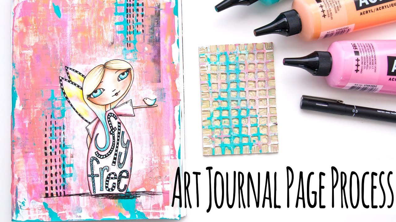 Art Journal Page Process - Simple Acrylic Paint Layers