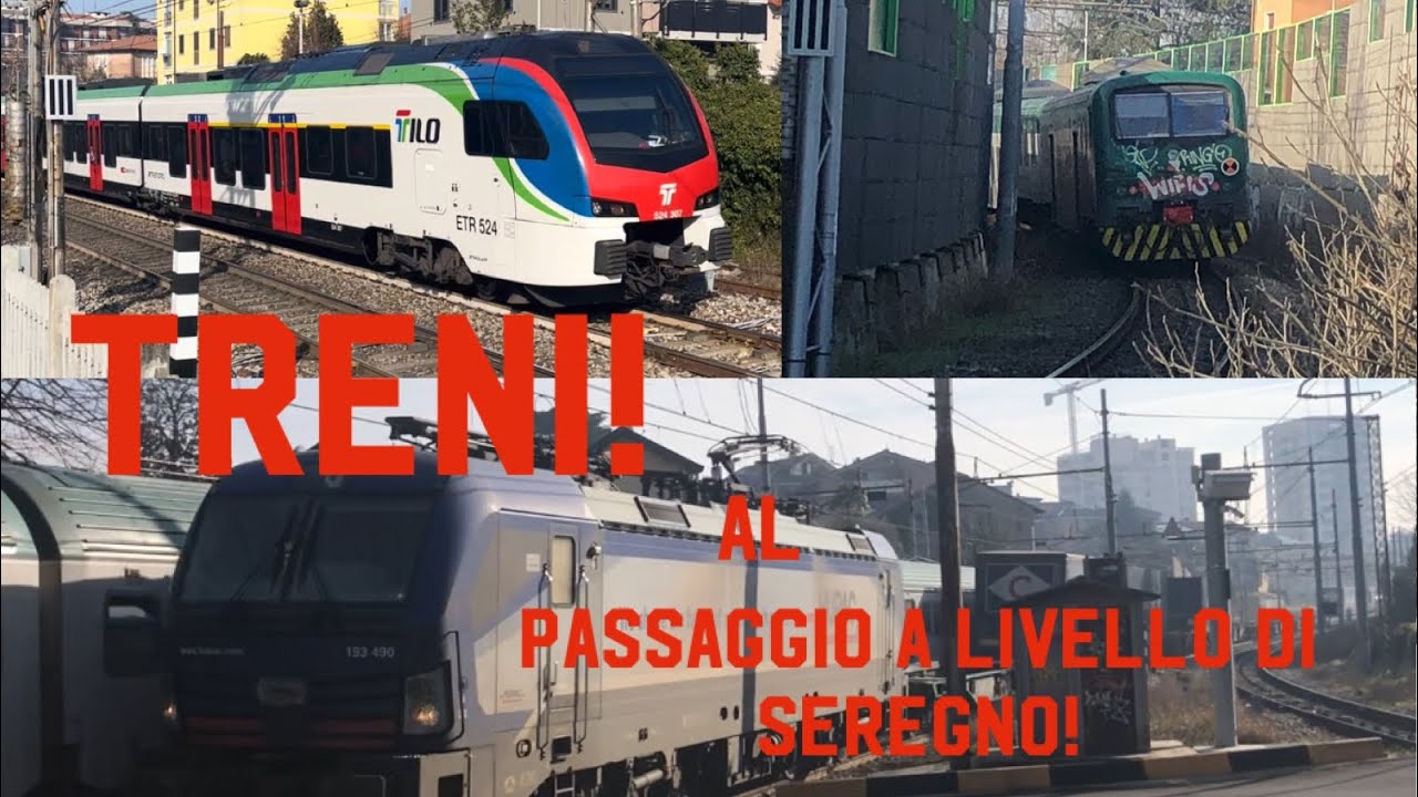 TRENI AL PASSAGGIO A LIVELLO DI SEREGNO!