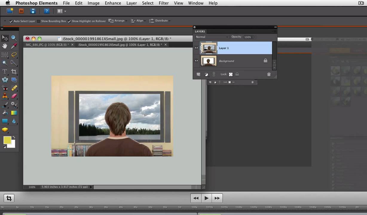 Photoshop Elements Tutorials- Paste Into Selection