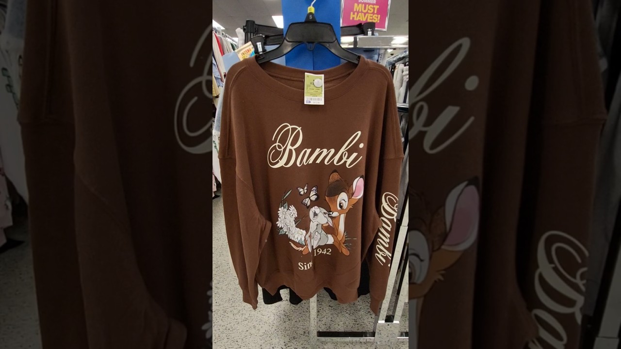 BAMBI & THUMPER BROWN SWEATSHIRT $13.99 - DISNEY CARTOON CHARACTER FASHION FUN