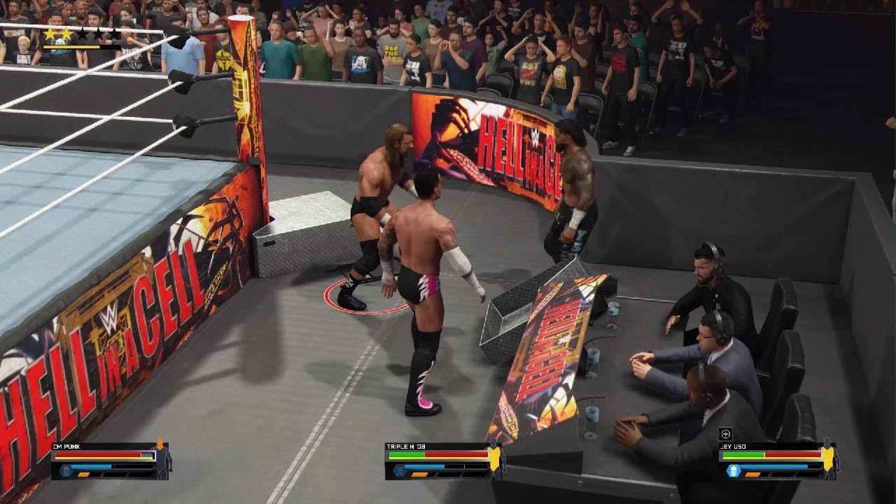 WWE 2K25 - Triple H vs Cm Punk vs Jey Uso | Elimination Match | PlayStation 5