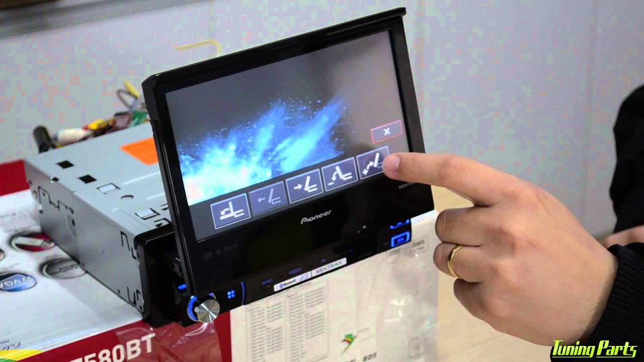 DVD AVH-X7580BT - Regulagem da Tela e Frente Destacável