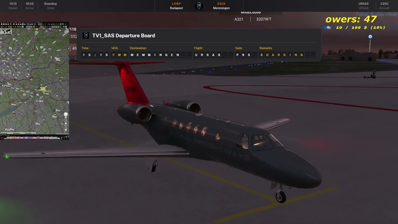 MSFS2020 | Business Jet | AIRCRAFT: C25C | ROUTE: 🇭🇺 Budapest LHBP &rarr; EDJA Memmingen 🇩🇪
