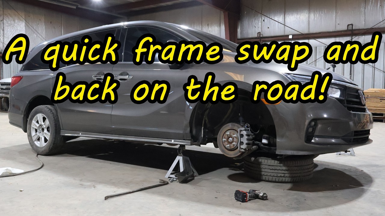 Replacing the frame and suspension on the Honda Odyssey rebuild project.