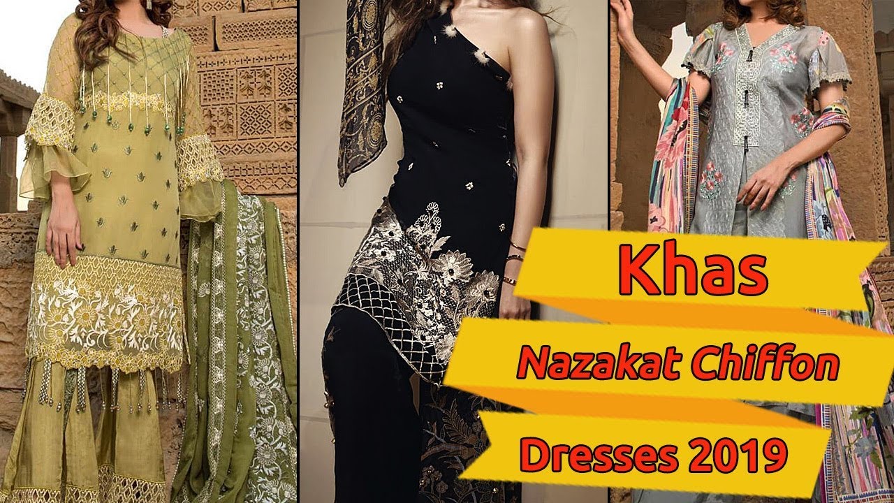 KHAS Latest And Stylish Chiffon Dresses 2019 | New Pakistani Chiffon Suits