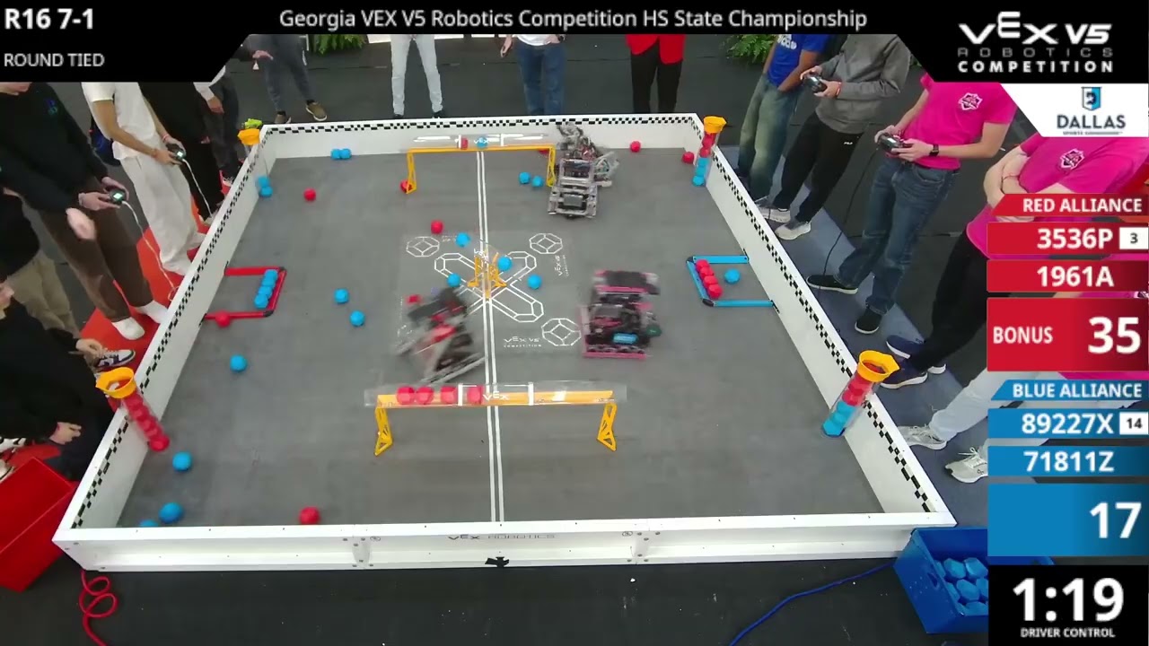 Georgia HS State Championship : Division 1 - R16 #7-1 - 3536P & 1961A vs 89227X & 71811Z - Auton + D