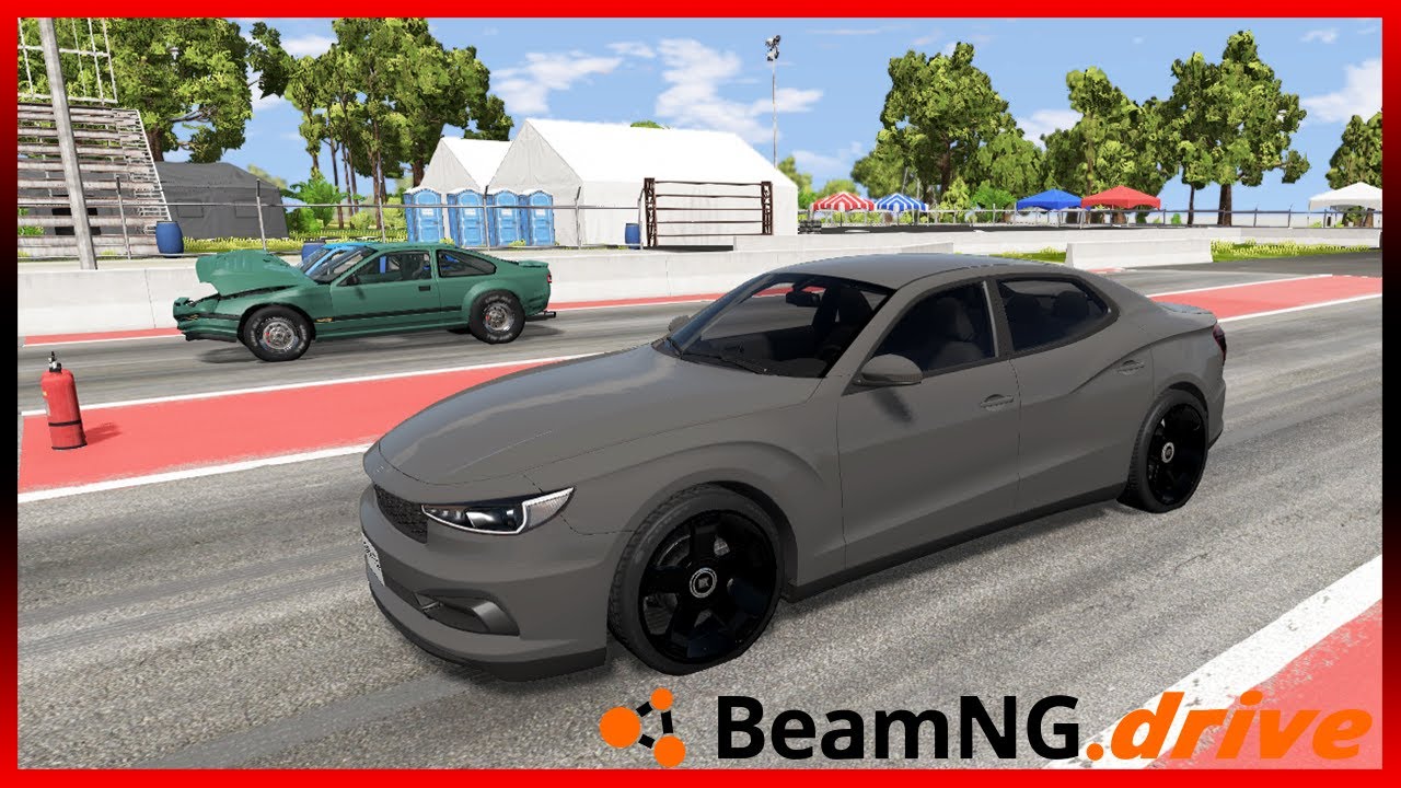 BeamNG.drive MP - GRANDMA CAR DRAG RACING! I CHEATED!!