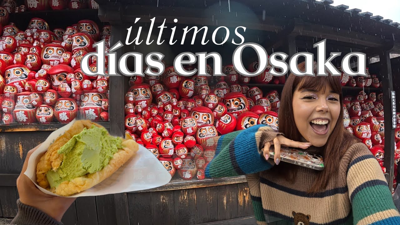 👉 Más de 25.000 PASOS bajo la LLUVIA en OSAKA 🇯🇵 | Darumas, matcha & shopping cute