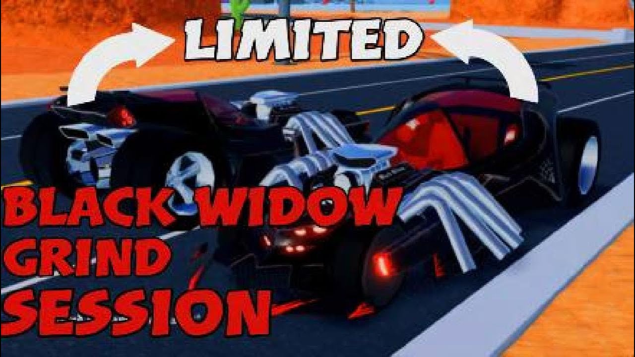 Grinding with the black widow Roblox jailbreak