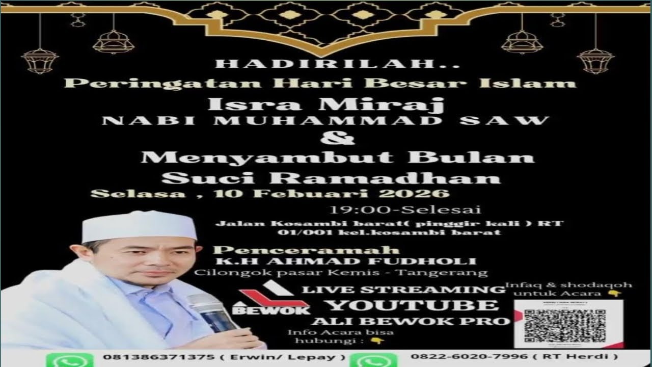 LIVE ISRA MI'RAJ NABI MUHAMMAD SAW DAN MENYAMBUT BULAN SUCI RAMADHAN|