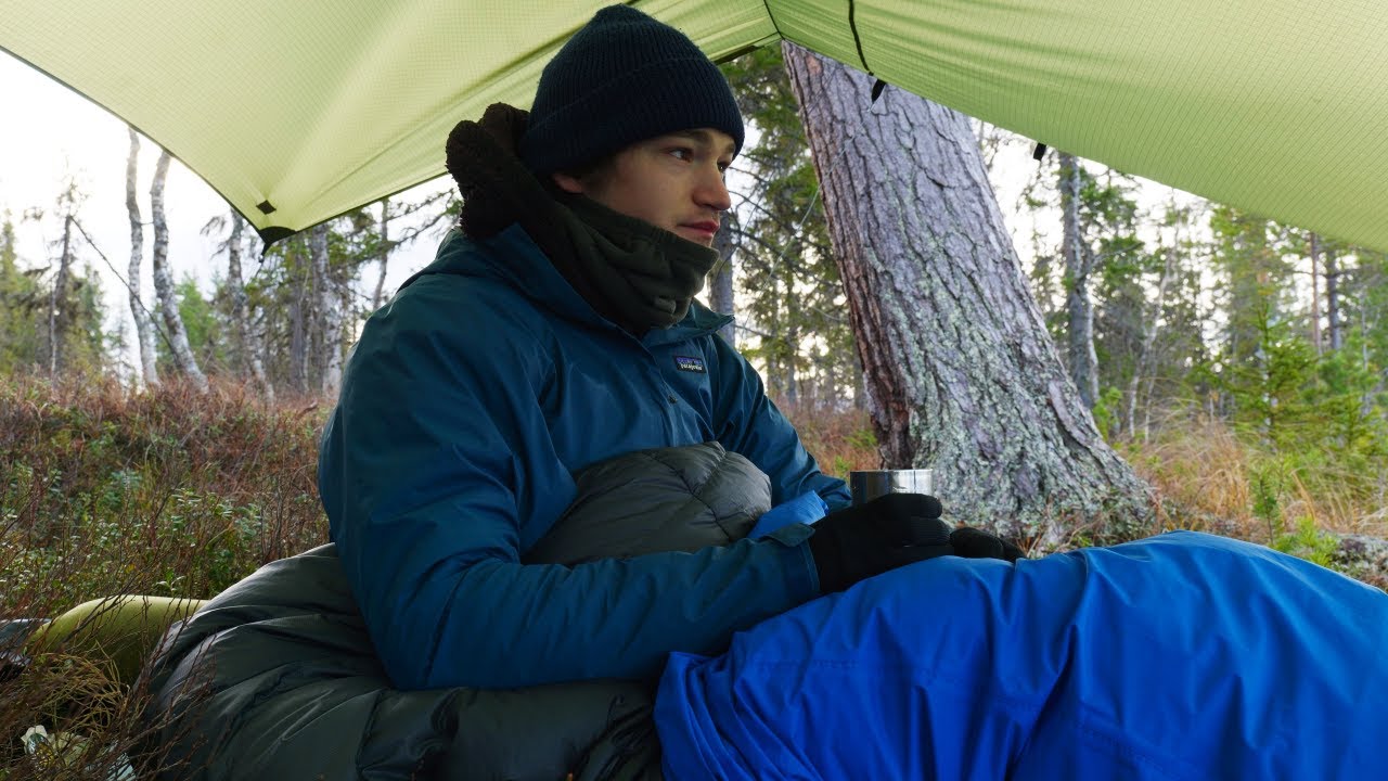 Sleeping Under the Tarp - Beach Camp and Campfire Cooking