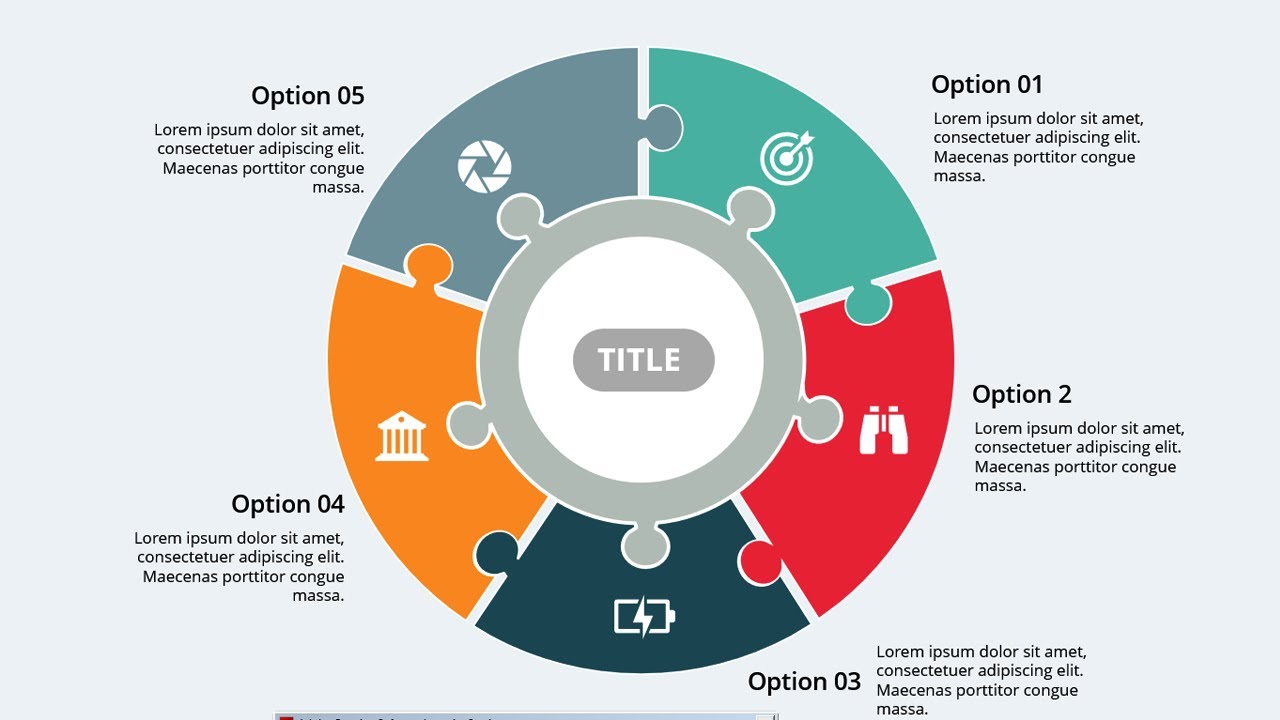 Create a 5-option Option Infographic Slide in PowerPoint