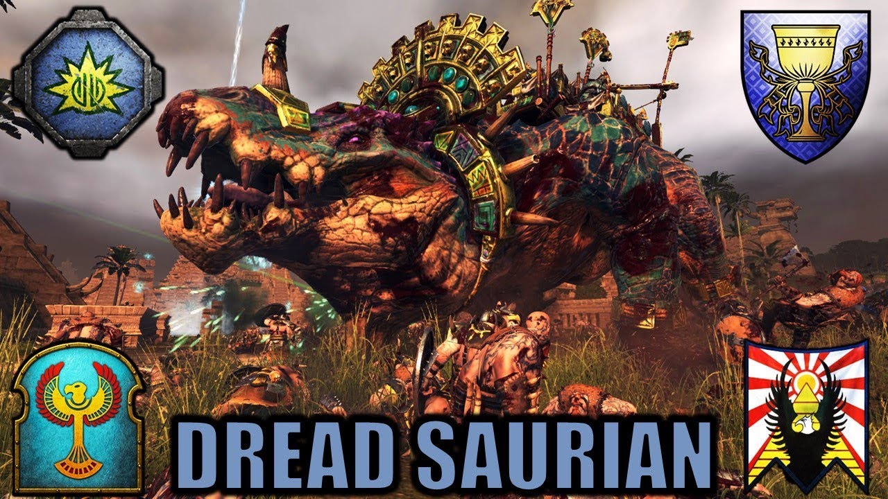 DREAD SAURIAN DESTRUCTION Free for All - Showdown at Warpstone Crater - Total War Warhammer 2