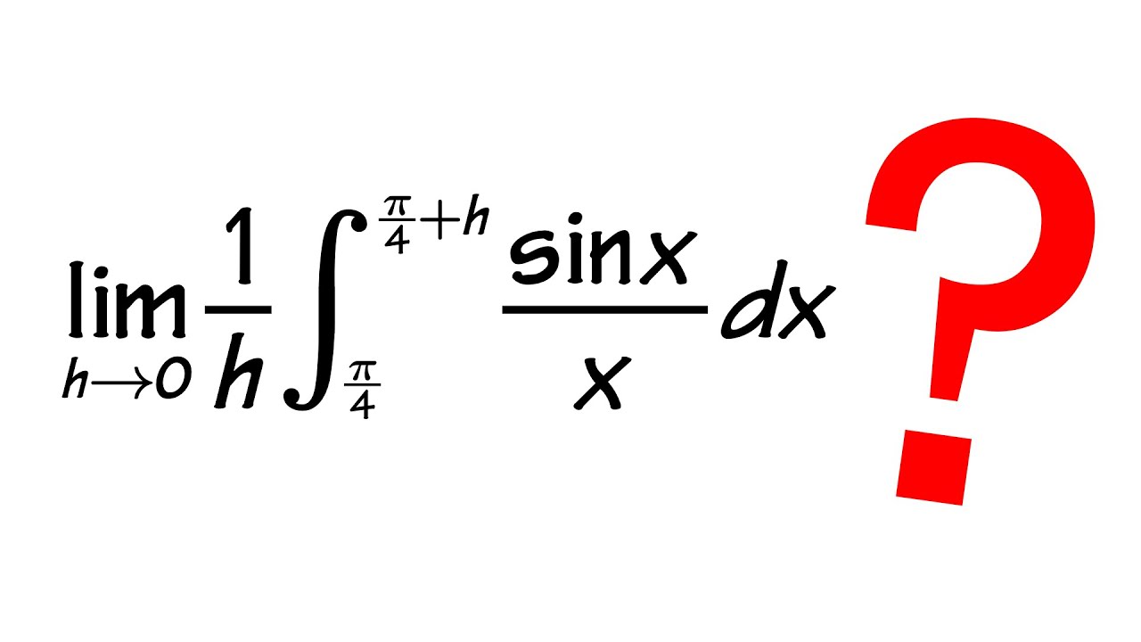 Limit, derivative, integral all in one!,
