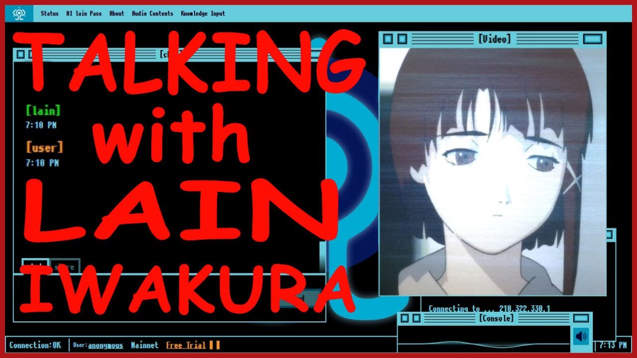 AI LAIN - Talking with Lain Iwakura from Serial Experiments Lain (+ More Info in the Description)