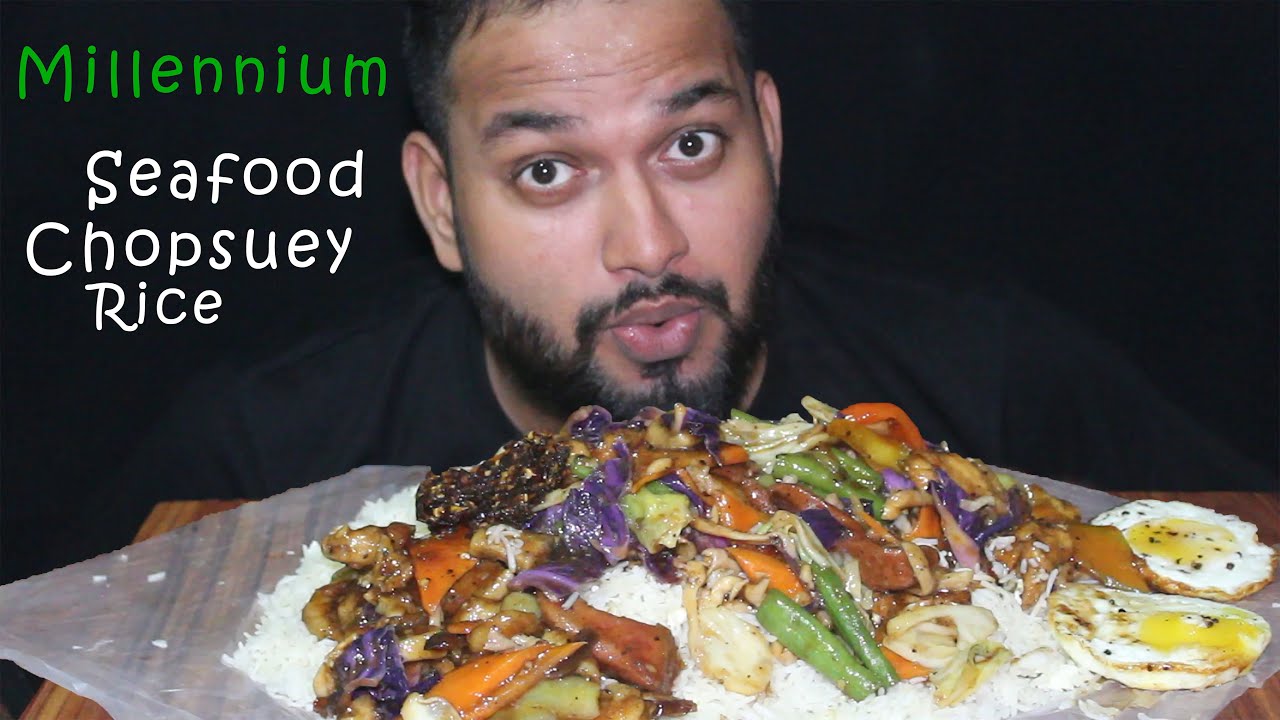 Eating Seafood Chopsuey Rice 3 person Pack rs.2450 *Millennium Food Center @kiribathgoda