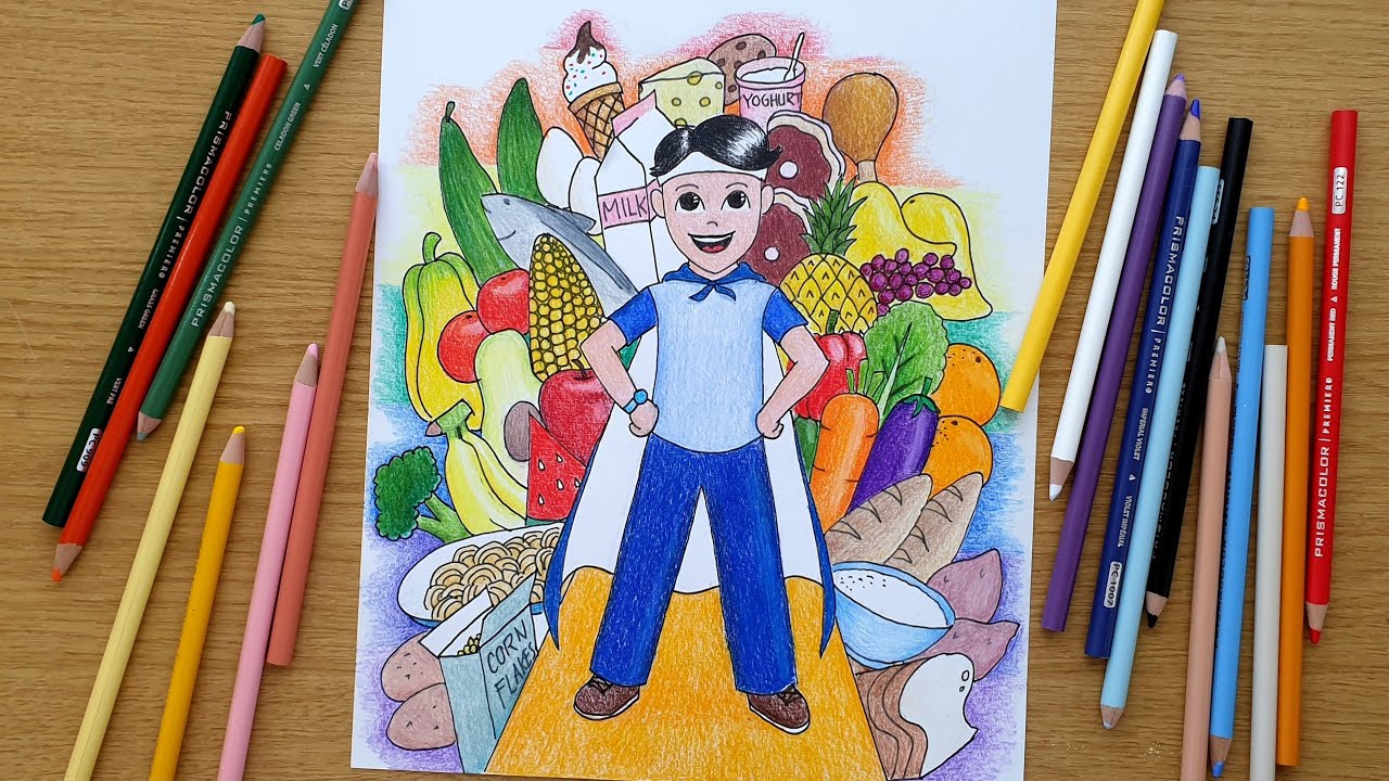 Easy Poster Making for Nutrition Month (Complete Food)