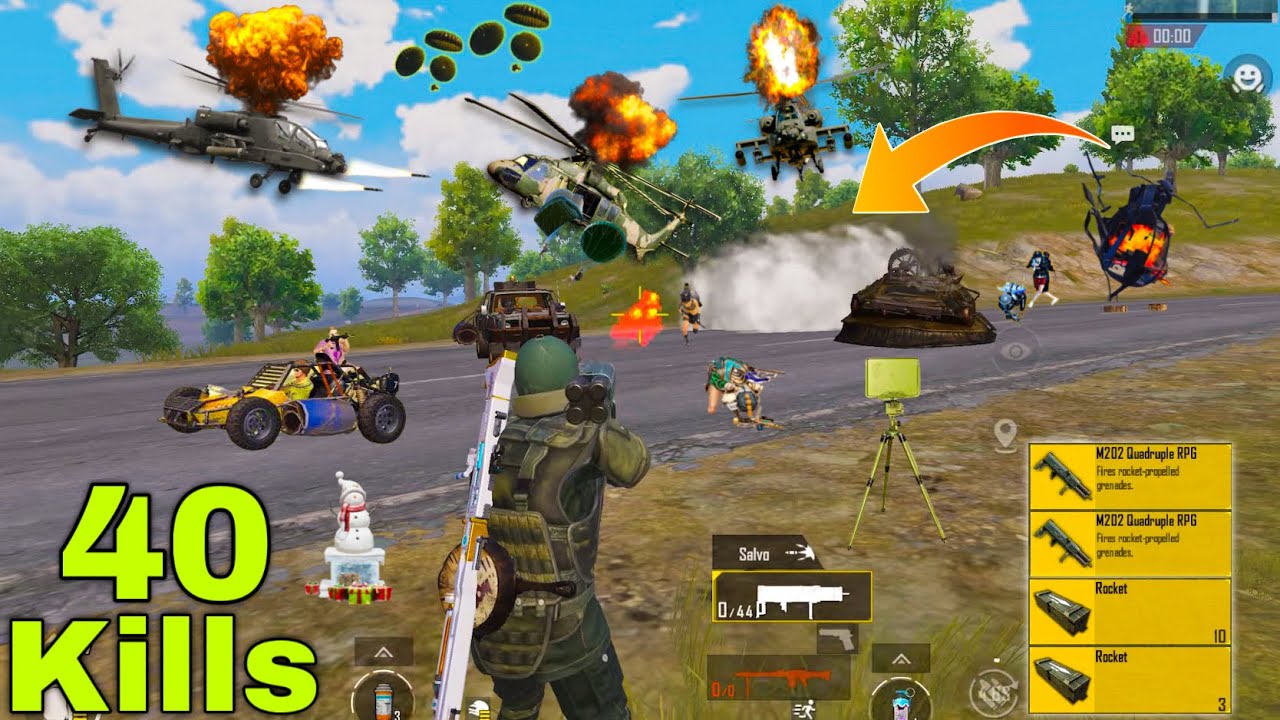 Using M202 Against Full Squad🔥vs Chopper,+ Helicopter,+ Tank,+ Jet War in Payload 3.0 || PUBG MOBILE