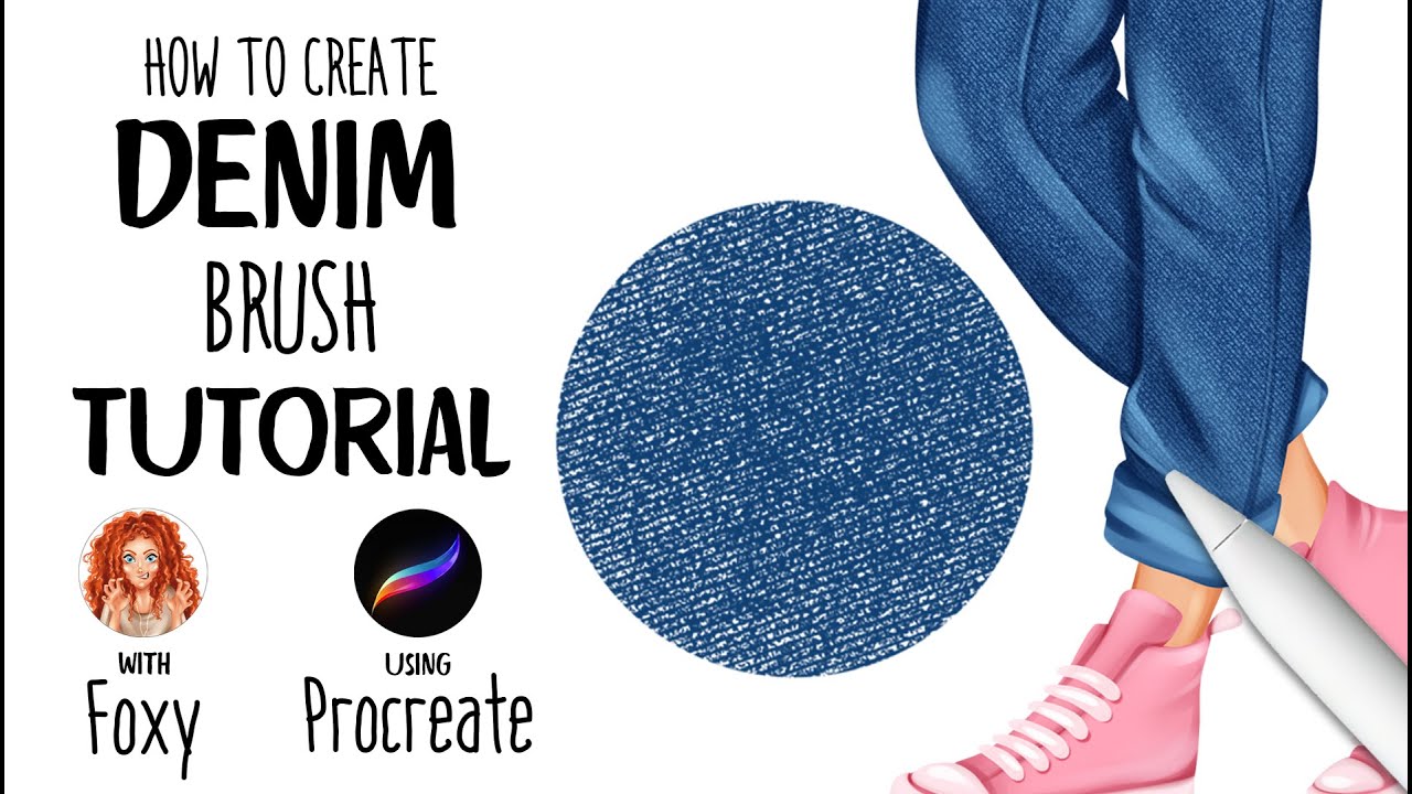 How to create your own denim brush in Procreate from scratch tutorial