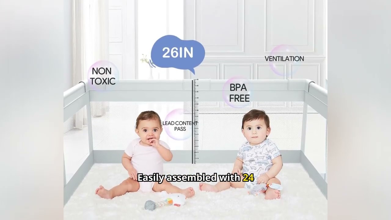 Baby Playpen, Playpen for Babies and Toddlers 47x47 Small Baby Play Pen Play Yard for Baby
