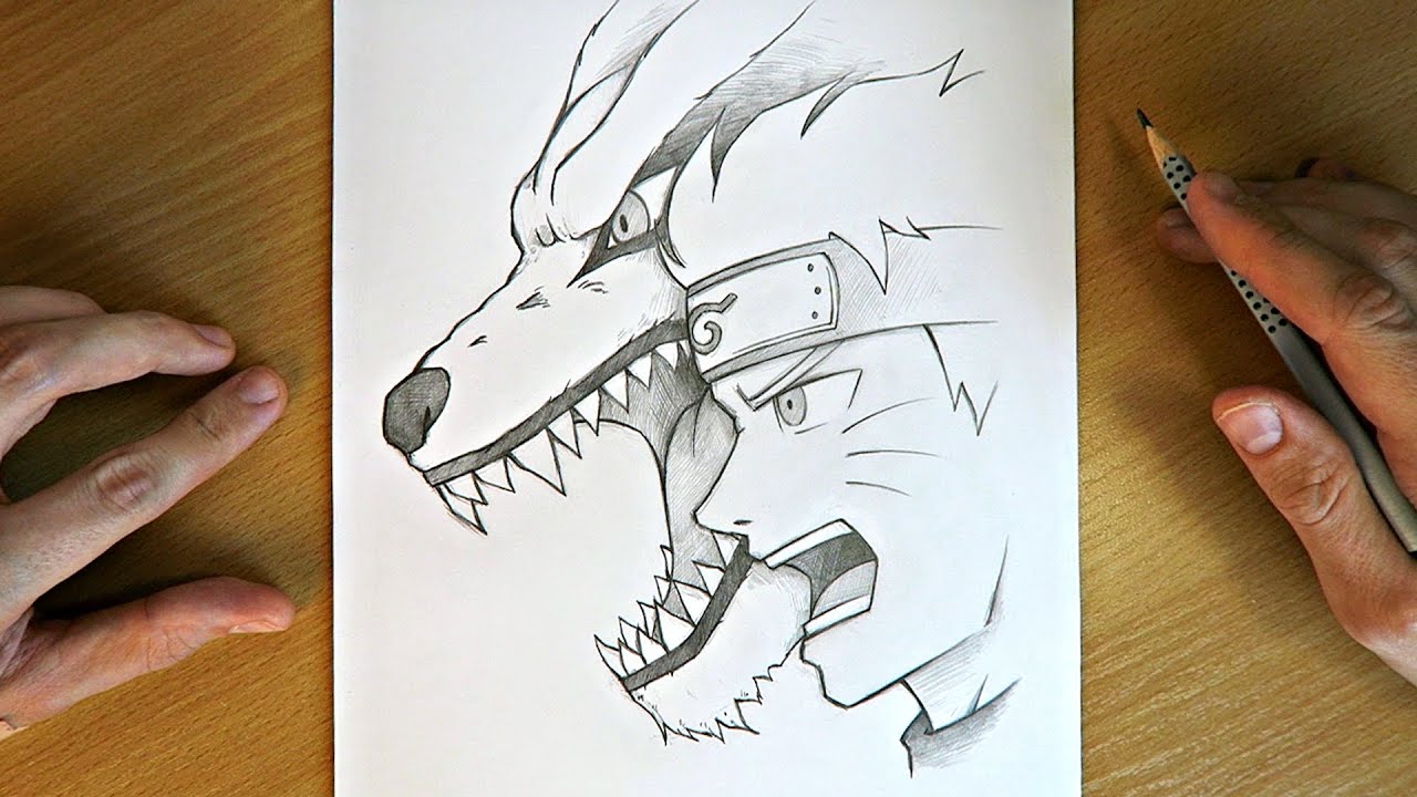 How to Draw Naruto & Kurama | Anime Drawing Tutorial | Step by Step