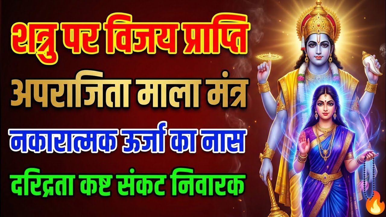 शत्रु पर विजय प्राप्ति | अपराजिता माला मंत्र | नकारात्मक ऊर्जा का नास | दरिद्रता कष्ट संकट निवारक 
