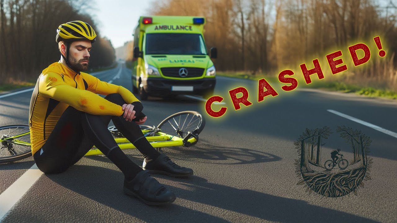 Crashed on my road bike ride in Tewkesbury.
